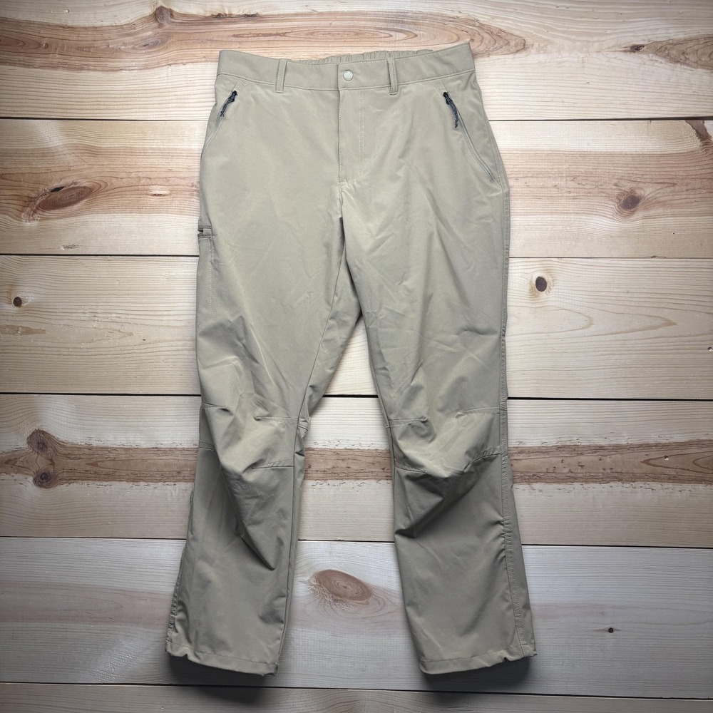 Columbia Pants Mens 36 Beige Softshell Lined Stretch Hiking Utility